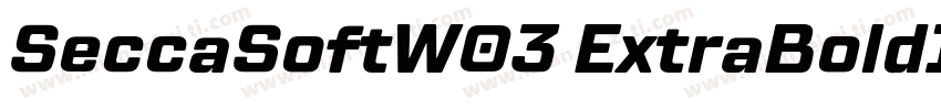 SeccaSoftW03 ExtraBoldIt Regular字体转换